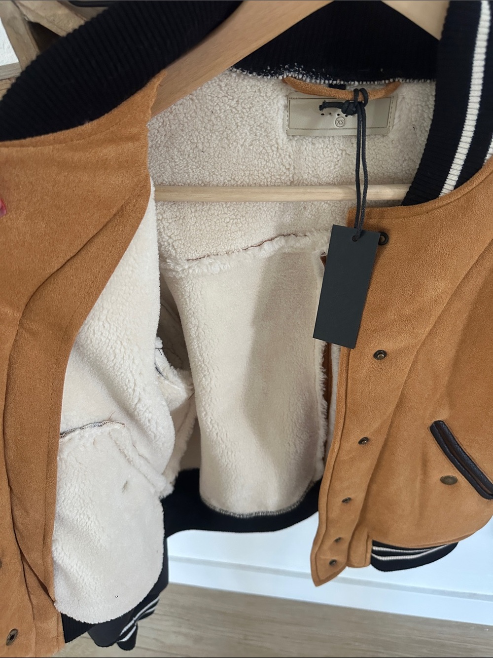 Blanknyc Two-Tone Bomber Jacket - Brown & Black - Picture 5 of 5